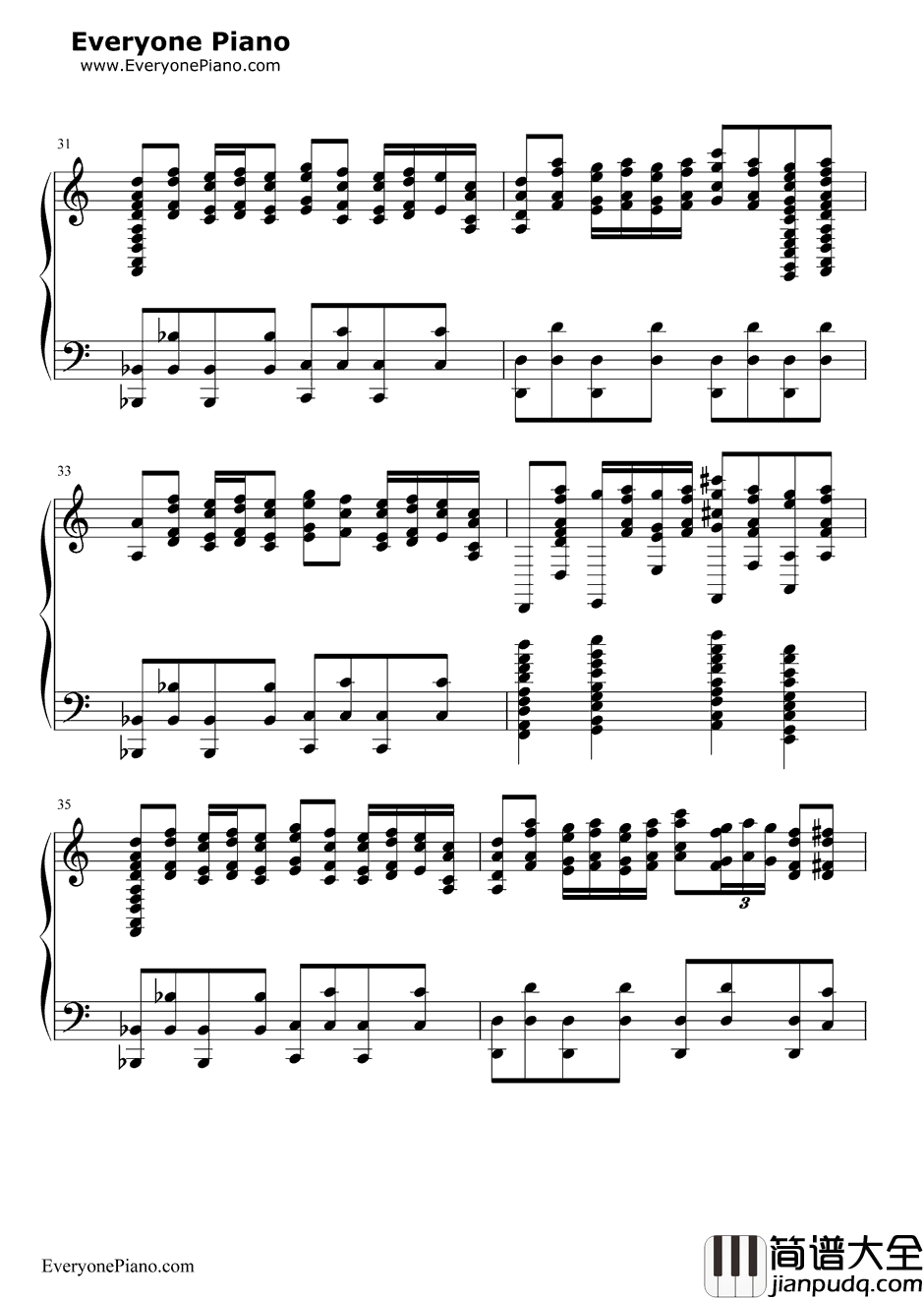 Night_of_Nights钢琴谱_东方Project_十六夜咲夜主题曲改编曲_黑乐谱