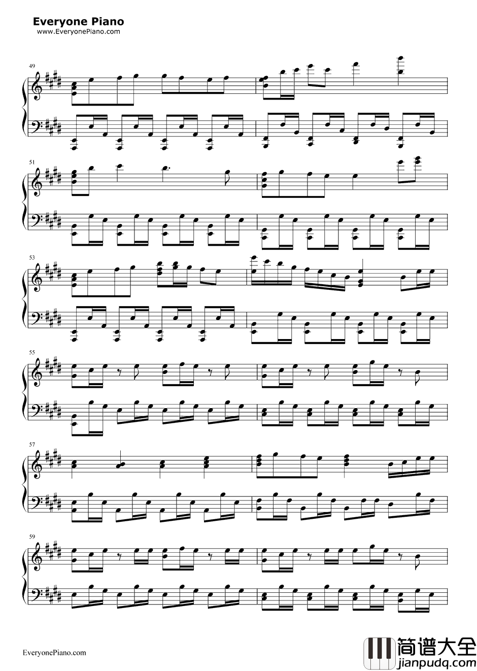 白金ディスコ钢琴谱_阿良良木月火（井口裕香）_白金Disco_伪物语OP3