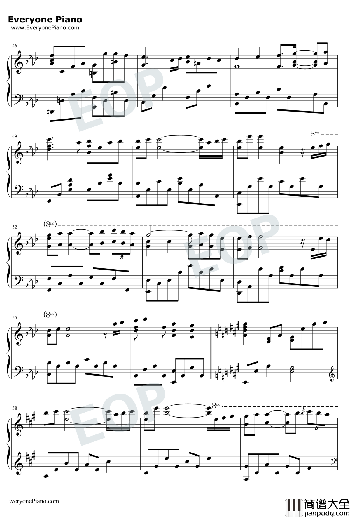 Kiss_the_Rain原版钢琴谱_李闰珉_雨的印记