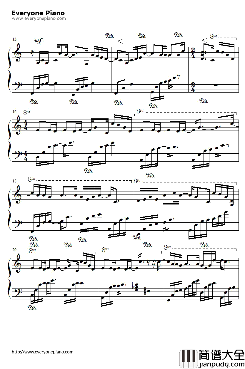 我最闪亮钢琴谱_07年快乐男声