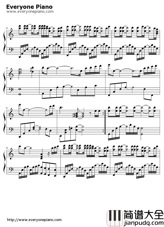 天亮了钢琴谱__韩红