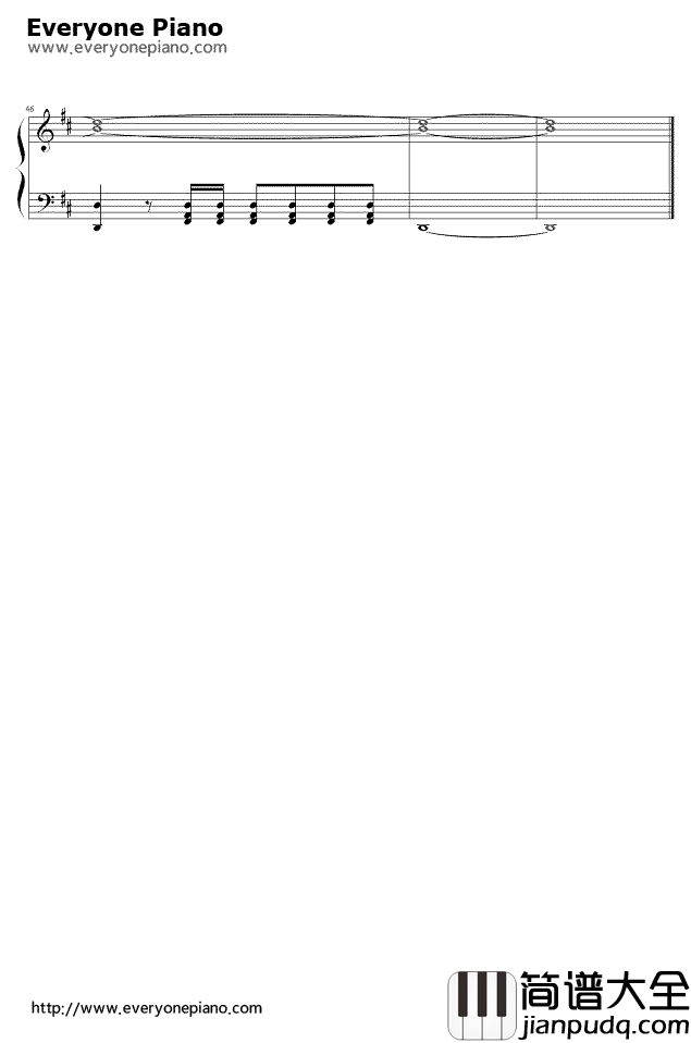 怒放的生命钢琴谱_汪峰