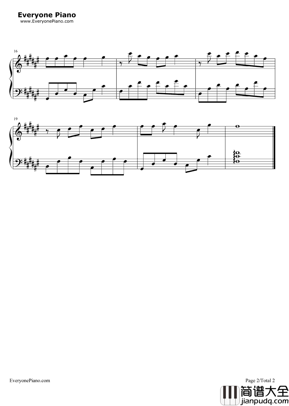 等你的季节钢琴谱_刘诗诗_步步惊心插曲