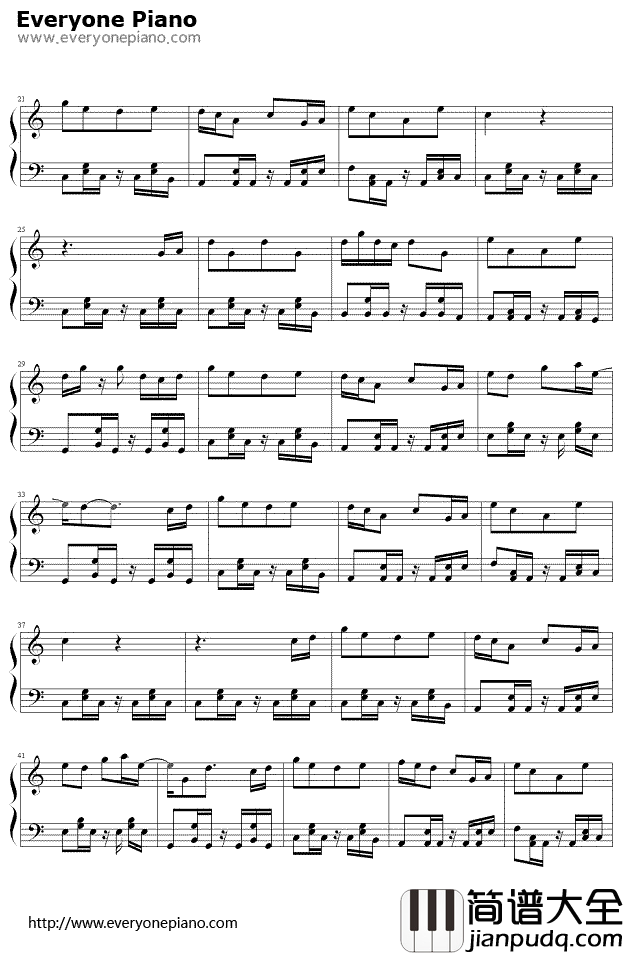 宝贝钢琴谱_张悬