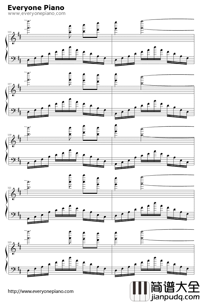 春天里钢琴谱_汪峰