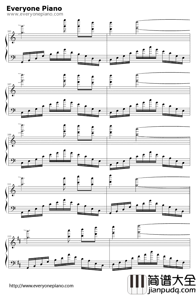 春天里钢琴谱_汪峰