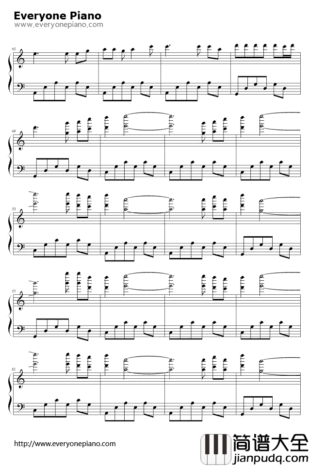 春天里钢琴谱_汪峰