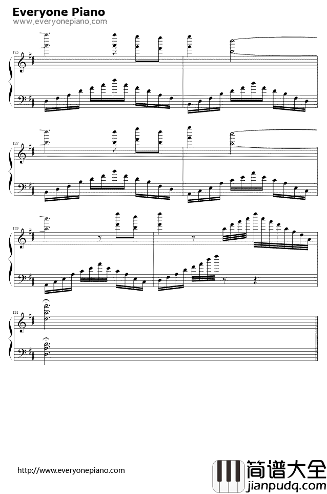 春天里钢琴谱_汪峰