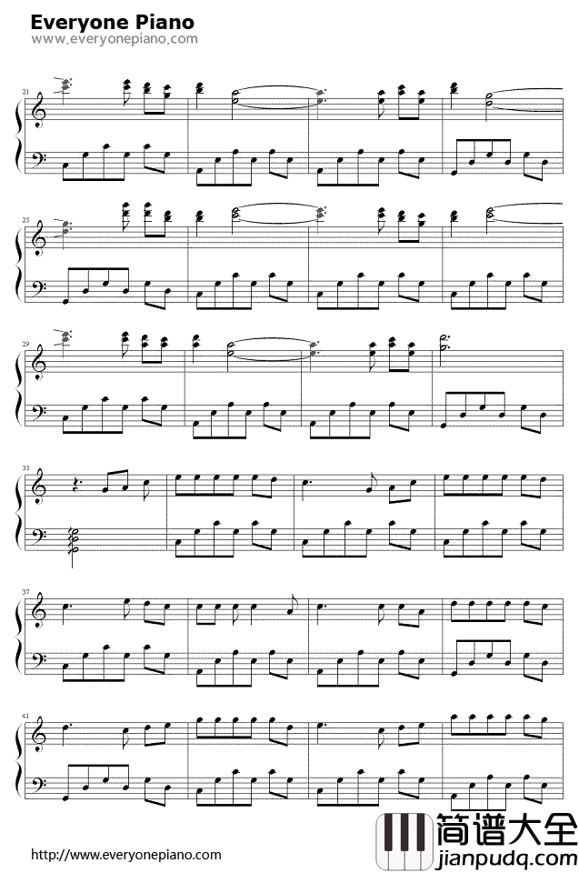 春天里钢琴谱_汪峰