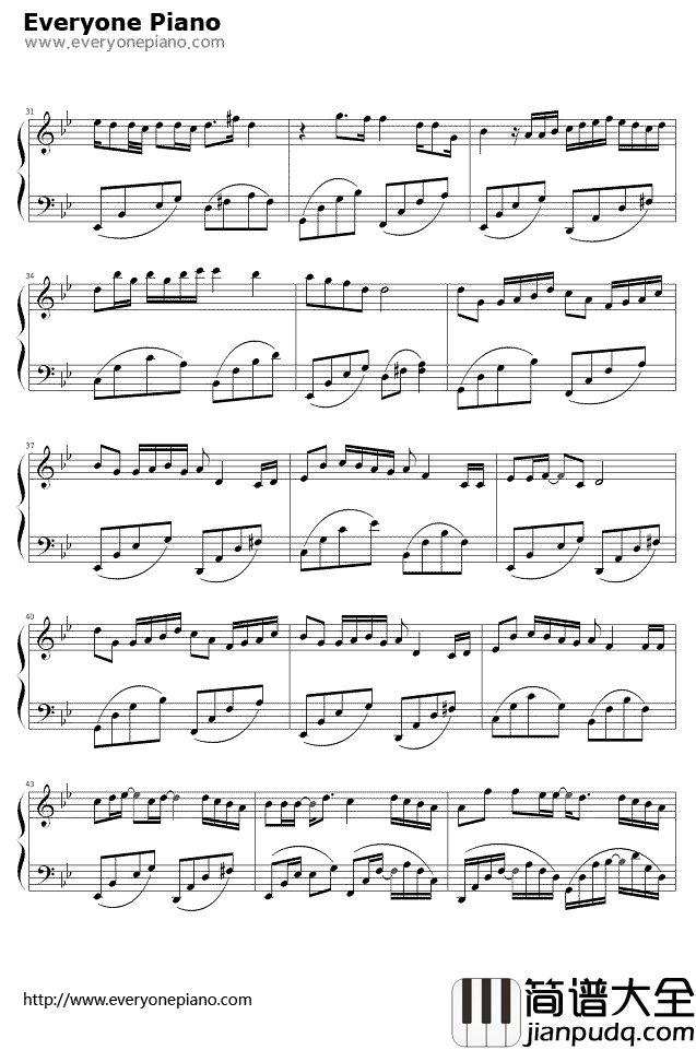 有一种爱叫做放手钢琴谱_阿木