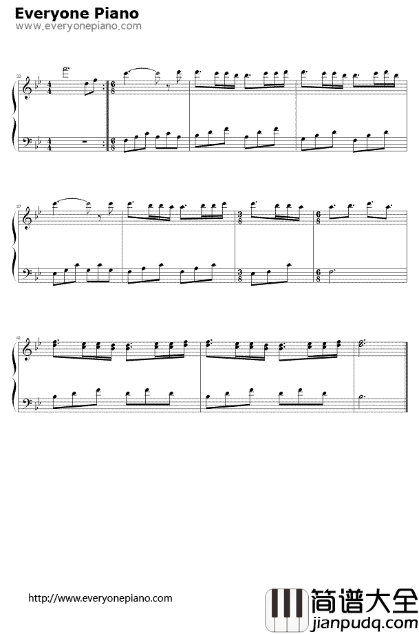 美丽的小华尔兹钢琴谱_理查德·克莱德曼Richard_Clayderman