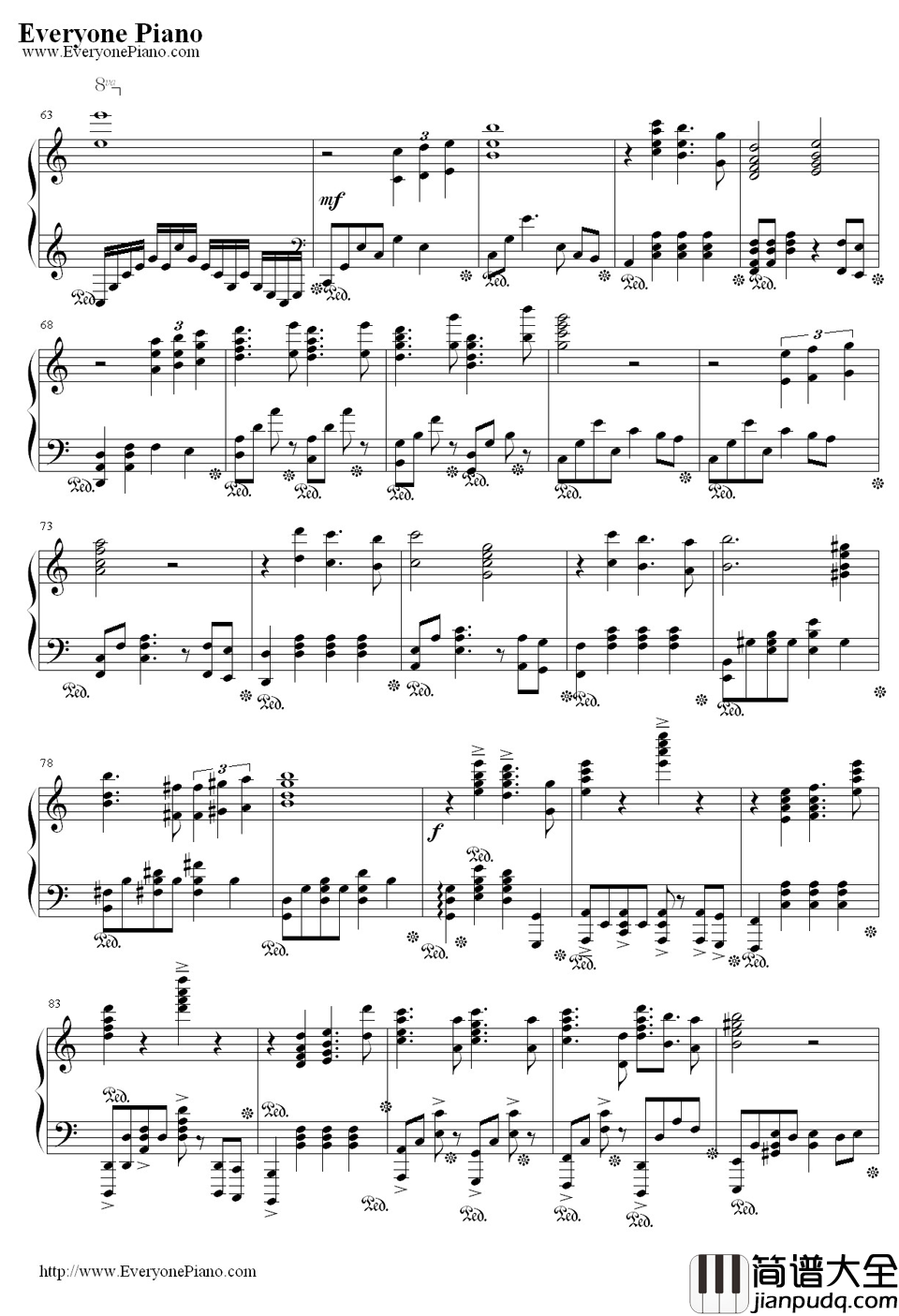 时光倒流钢琴谱_JOHNBEANY