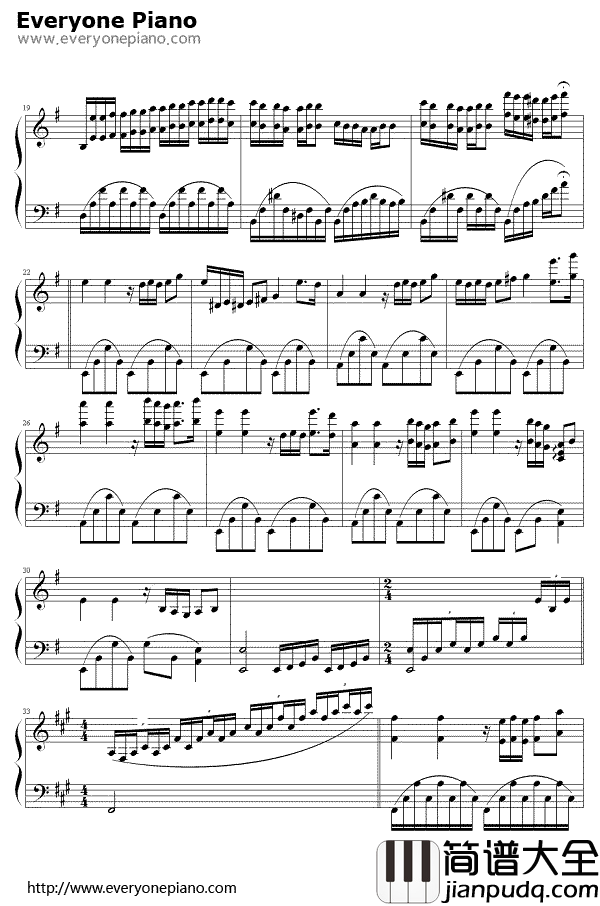 威尼斯之旅钢琴谱_理查德·克莱德曼