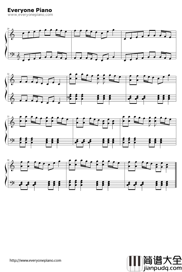 小熊与洋娃娃跳舞钢琴谱