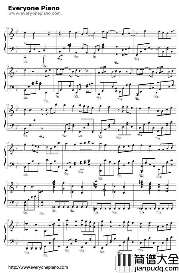 粉末钢琴谱_李宇春