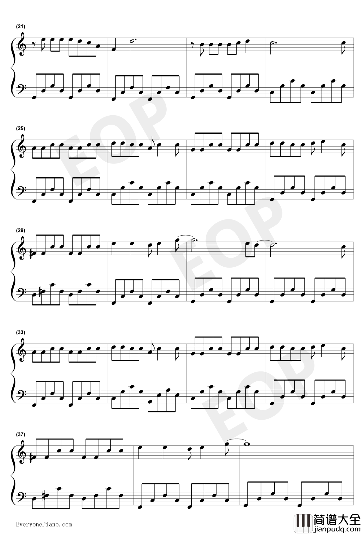 别看我只是一只羊钢琴谱__古倩敏