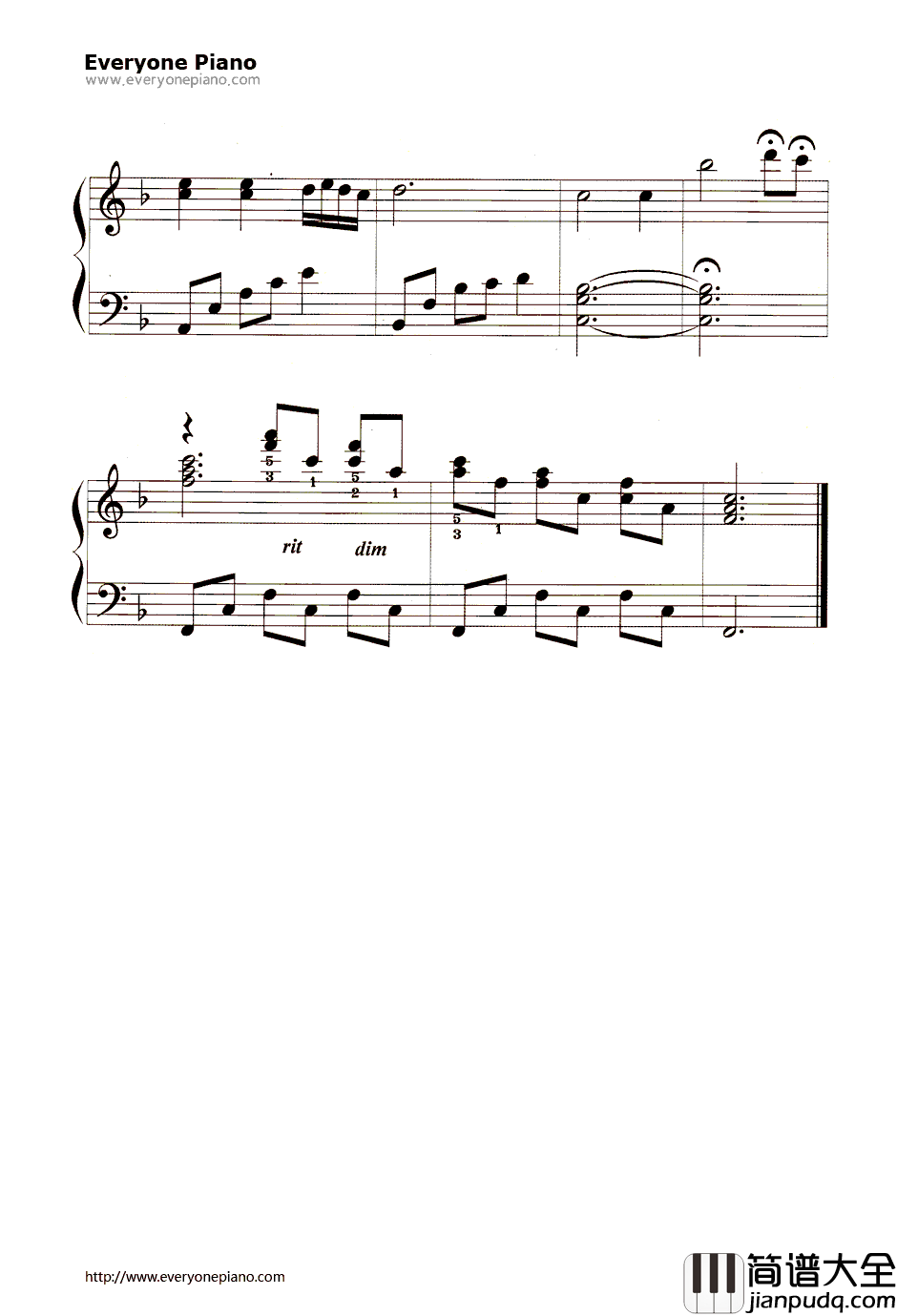 大海啊故乡钢琴谱_王立平