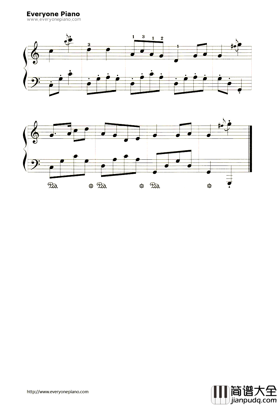 一只鸟仔钢琴谱