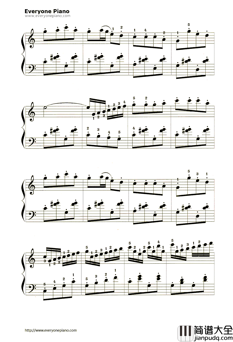 我心爱的小马车钢琴谱_邓丽君