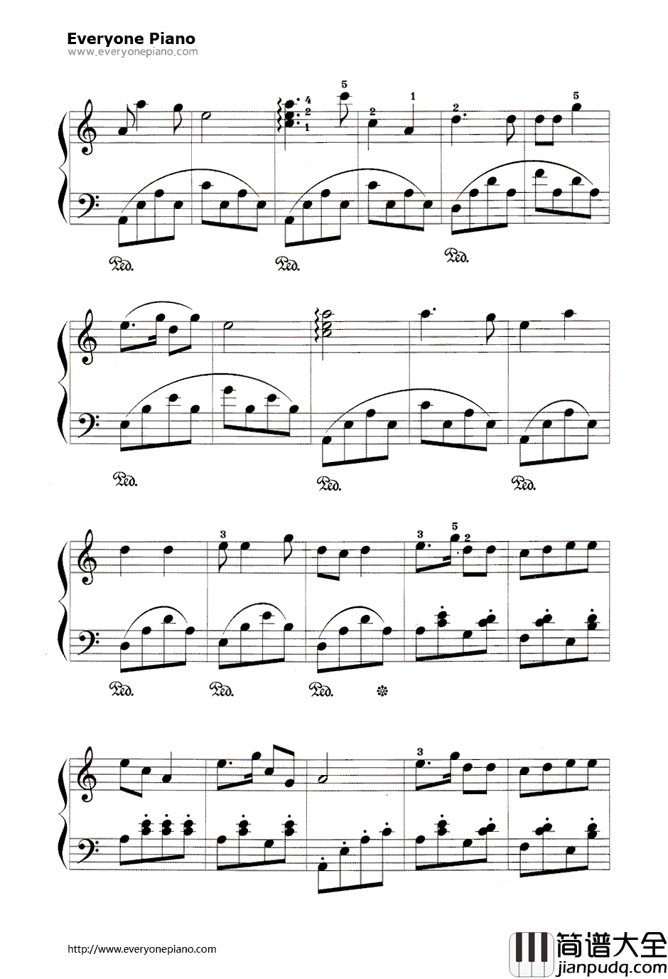 草原英雄小姐妹钢琴谱_吴应炬