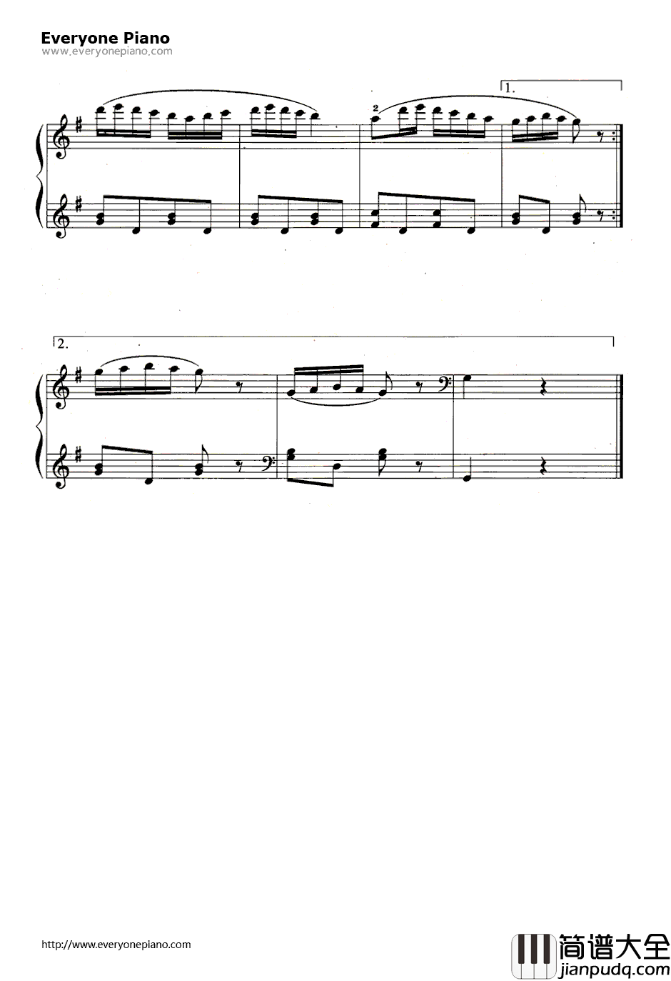 找朋友钢琴谱_小蓓蕾组合