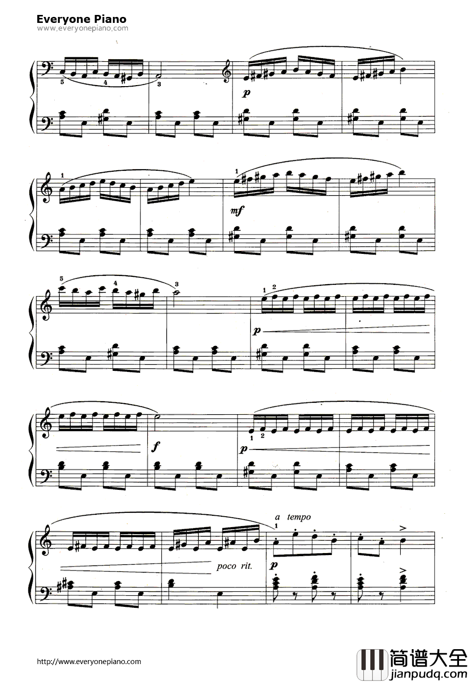 三个小矮人钢琴谱_迈克司维尔·以克斯田