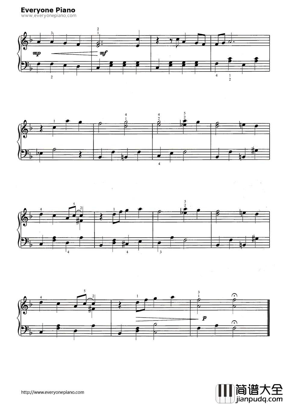 忧伤河上的大桥钢琴谱_保罗西蒙