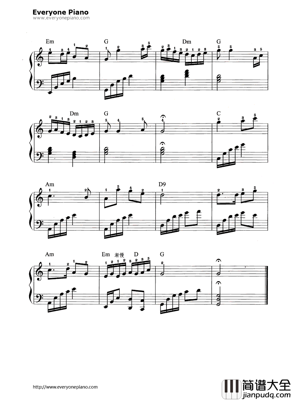 化蝶钢琴谱_何占豪