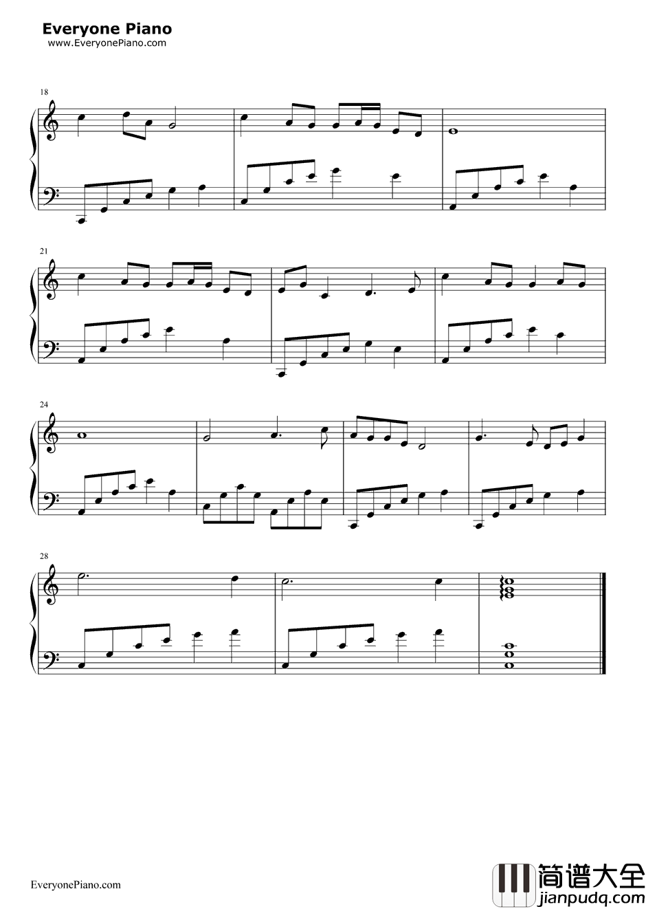 月圆花好钢琴谱_周璇