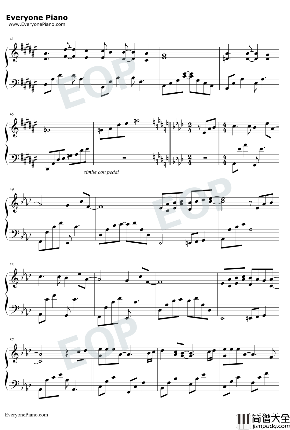 安妮的仙境钢琴谱_班得瑞Bandari