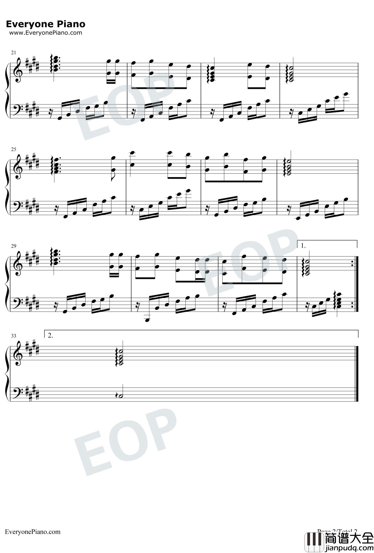 牧羊姑娘钢琴谱_金砂