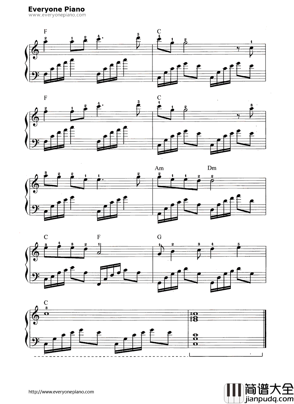 鼓浪屿之波钢琴谱_钟立民