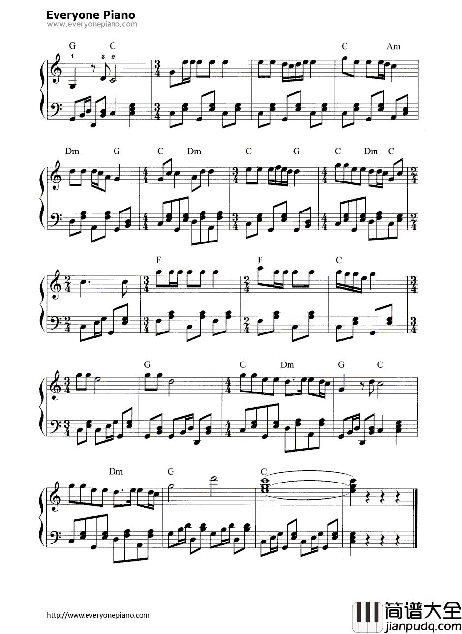 年轻的朋友来相会钢琴谱_谷建芬