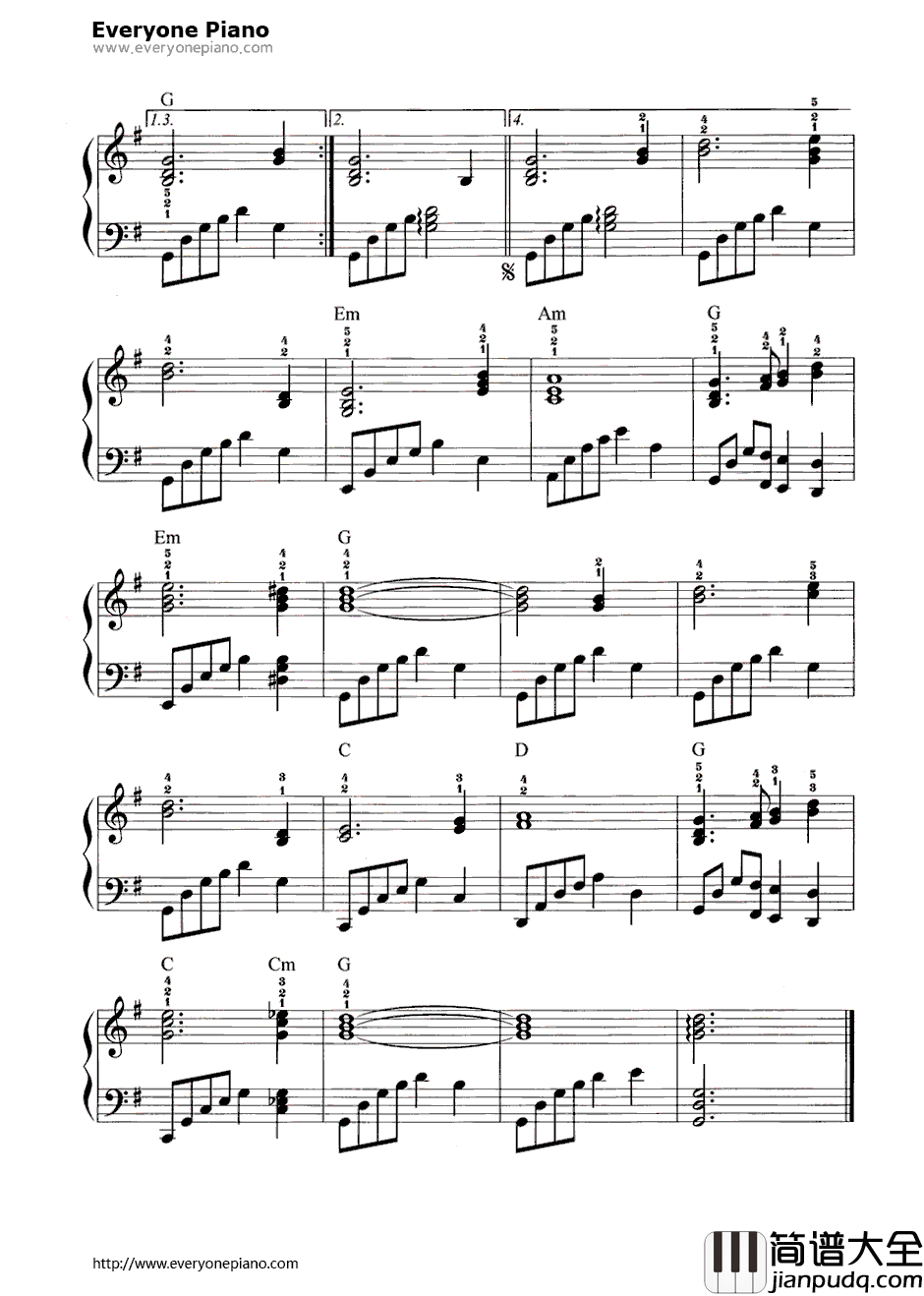 等到明年的这一天钢琴谱_李翊君/孙建平