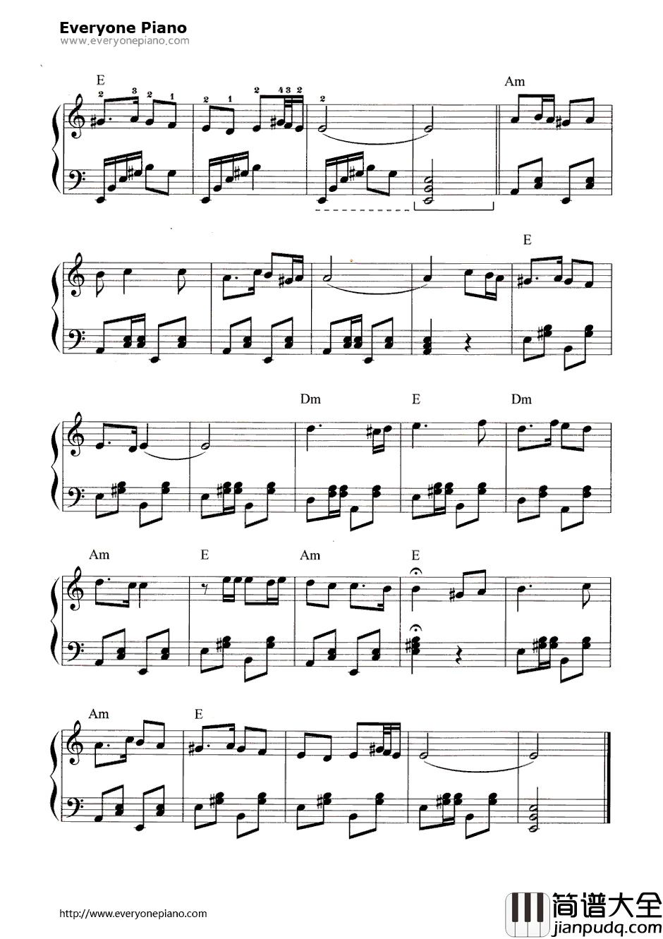 花儿为什么这样红钢琴谱_李谷一