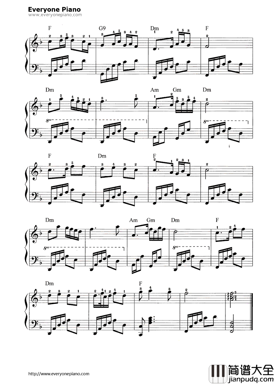 过雪山草地钢琴谱_萧华