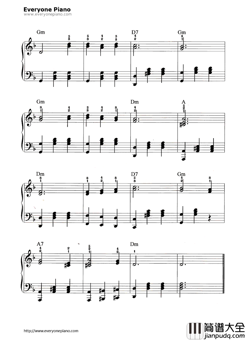 山楂树钢琴谱_皮里别科