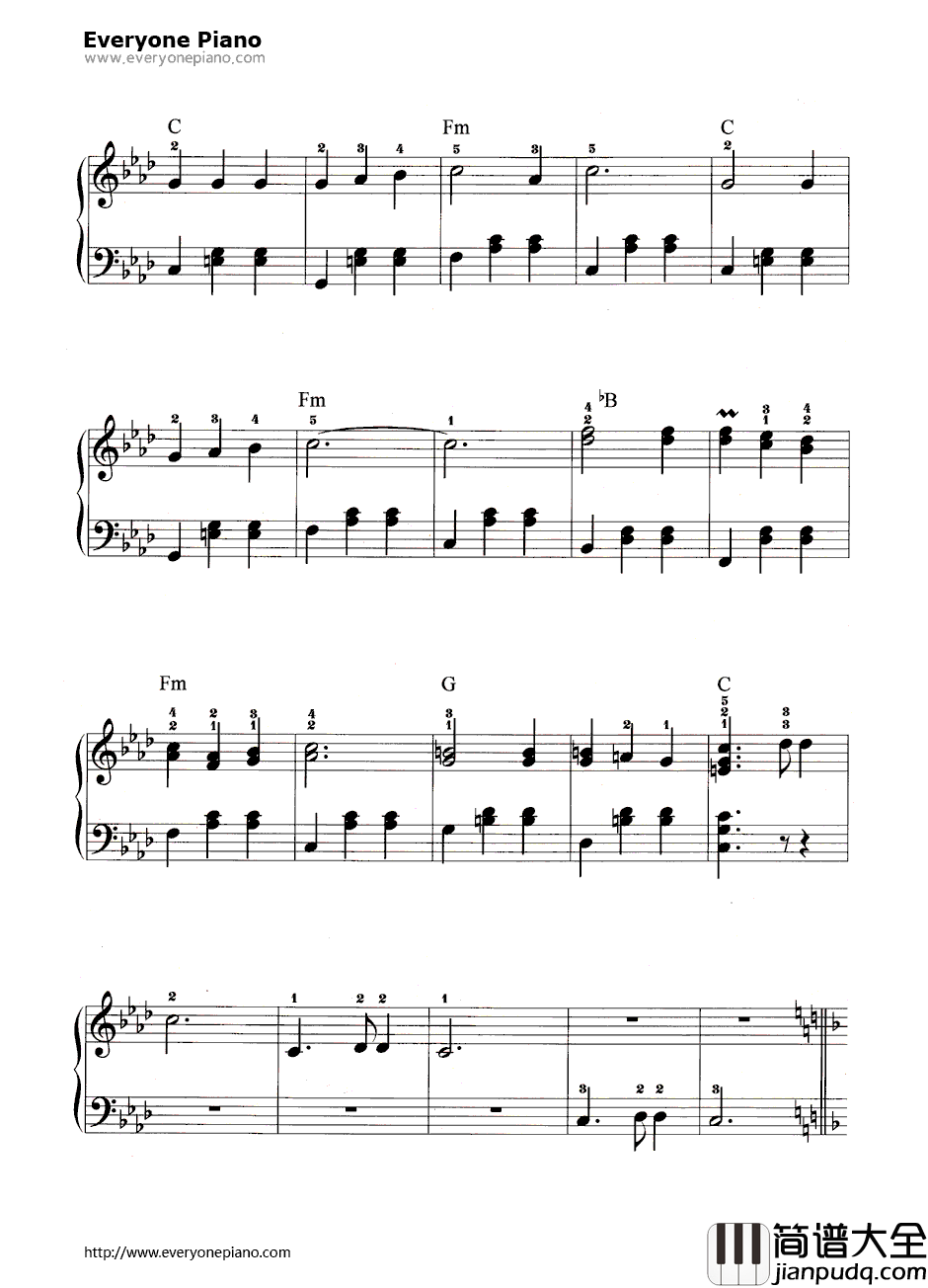 西班牙女郎钢琴谱_文谦磋·狄·基亚拉