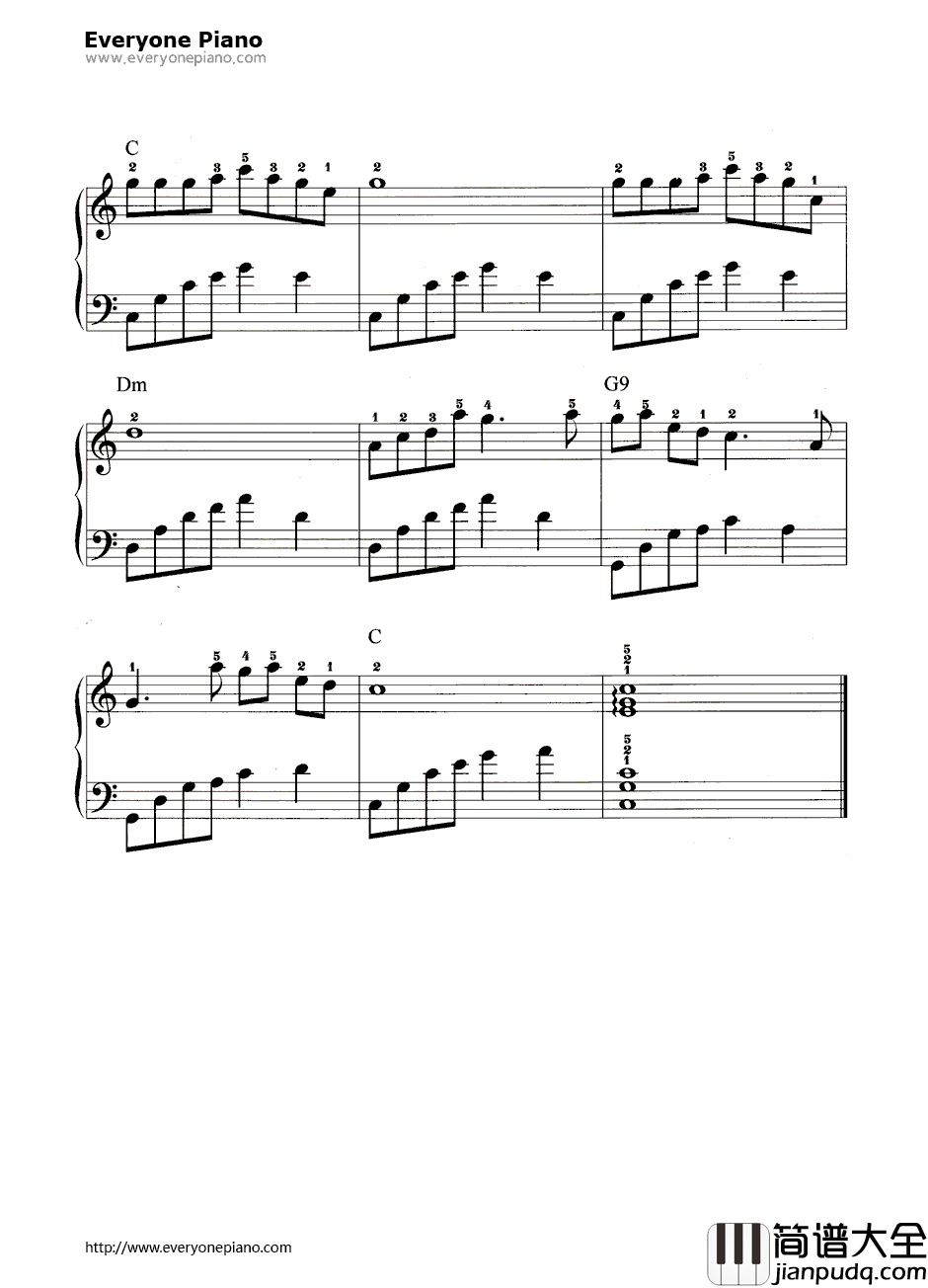 晚秋钢琴谱_毛宁