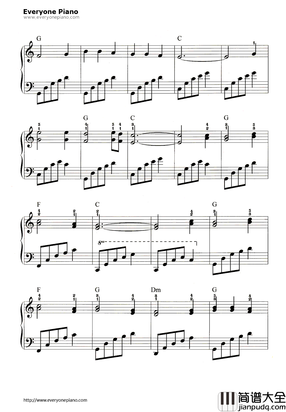 深深的海洋钢琴谱