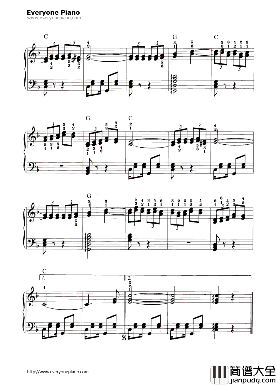 鸽子钢琴谱_依拉蒂尔_西班牙民歌