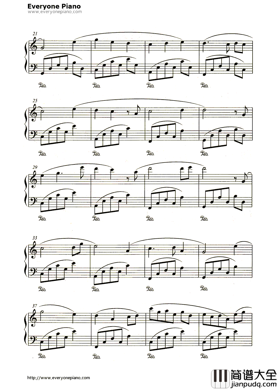 其实你不懂我的心钢琴谱_童安格