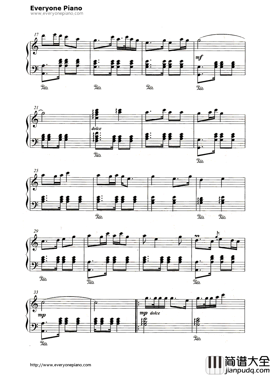 草原之夜钢琴谱_刀郎__绿色的原野_插曲