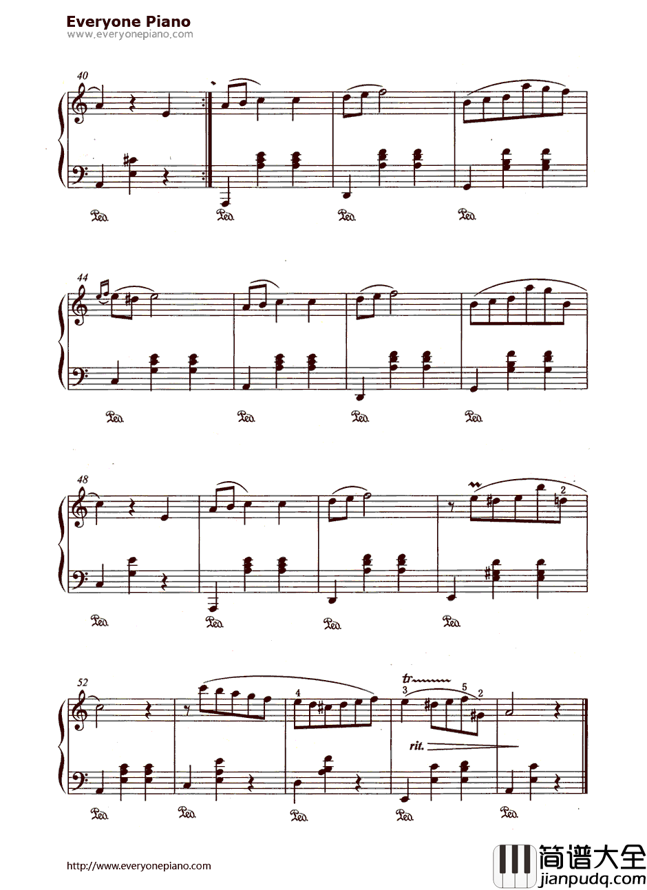 圆舞曲（Waltz）钢琴谱_肖邦