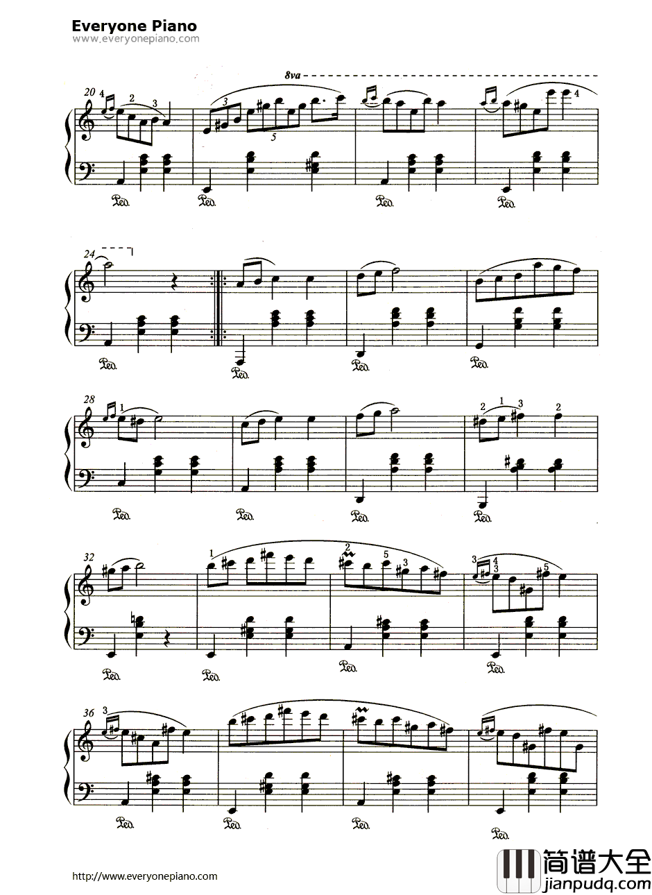 圆舞曲（Waltz）钢琴谱_肖邦