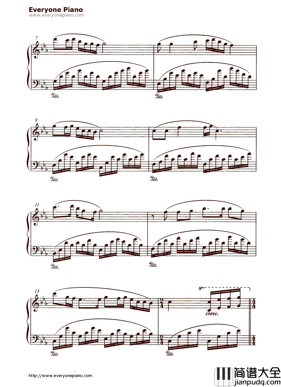 青藏高原钢琴谱_李娜