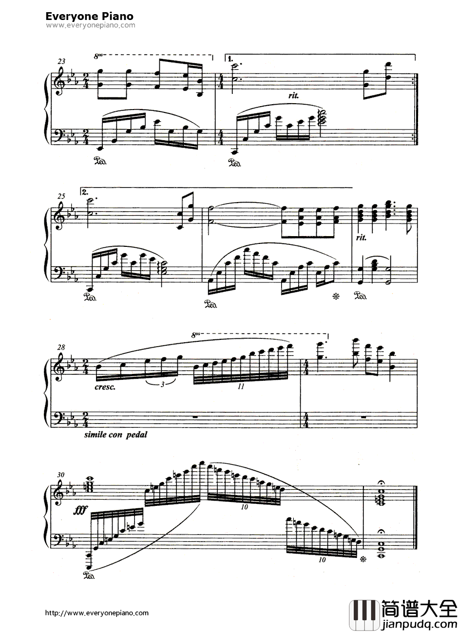 青藏高原钢琴谱_李娜