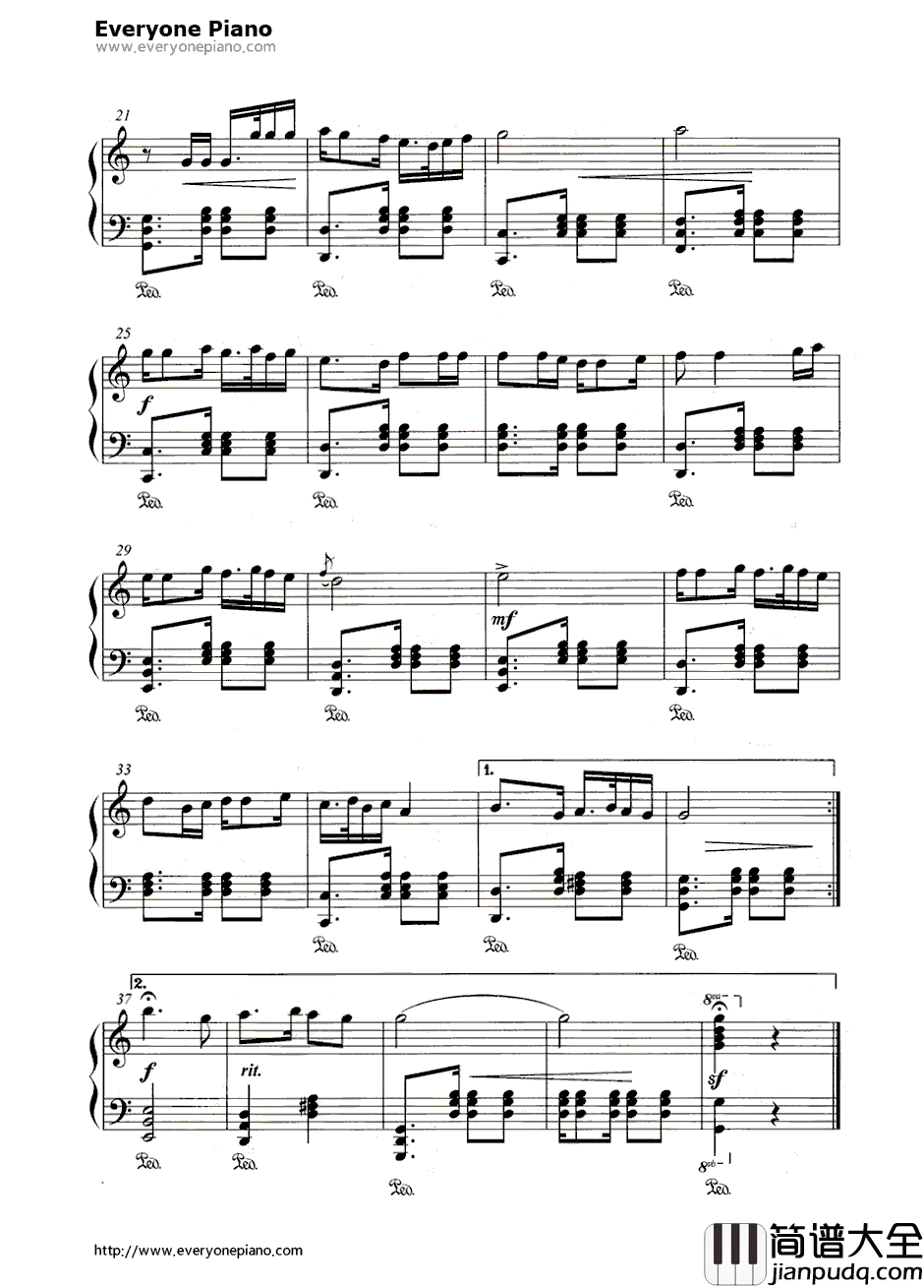 怀念战友钢琴谱_李俊广__冰山上的来客_插曲