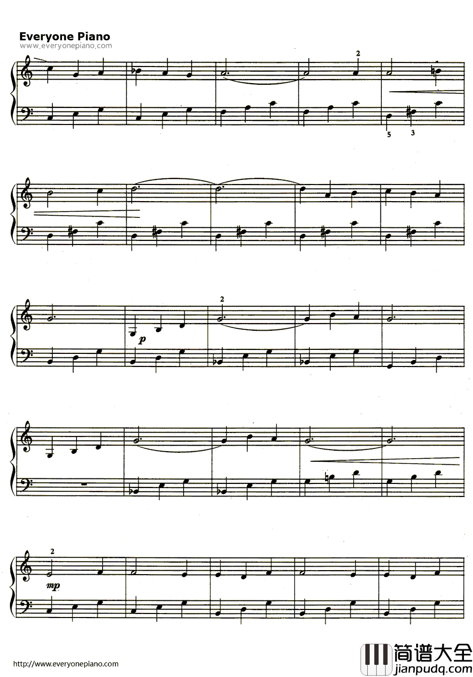 威尼斯船歌钢琴谱_奥芬巴赫_歌剧_霍夫曼的故事_第二幕