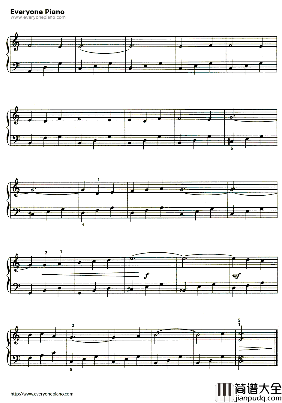 威尼斯船歌钢琴谱_奥芬巴赫_歌剧_霍夫曼的故事_第二幕